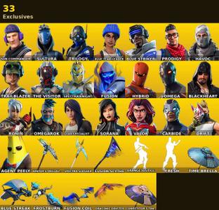 [PC/XBOX] | 45 skins | Orange Justice | Omega | Sub Commander | Sultura | Trilogy | Blue Team Leader | Blue Striker | Prodigy | Havoc | #OEN5281 — Fortnite account listing