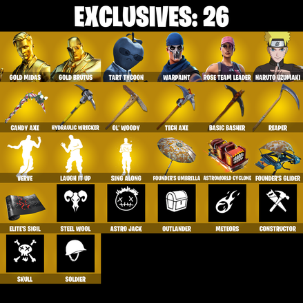 (PC/PSN/XBOX) OG STW πΈ 253 SKINS πΈ Gold Midas πΈ Gold Brutus πΈ Tart Tycoon πΈ Naruto Uzumaki πΈ Snap πΈ Joey πΈ Gear Specialist Maya πΈ 0 V-Buck PARENTAL CONTROL β image 1