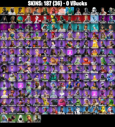 (PC/PSN/XBOX) 187 SKINS π Renegade Raider π Aerial Assault Trooper π Master Chief (Matte Black) π Shady Doggo π Fashion Banshee π Zeus π 0 V-Buc PARENTAL CONTROL β image 2