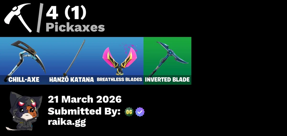 [PC/PSN/XBOX] 2 skins | IKONIK | Frostbite | Freezing Point | Lil' Black Heart | Clawz Retro | Chill-Axe | Hanzō Katana | Breathless Blades | Inverted Blade | 200 VB — image 5