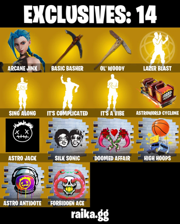 [PC/XBOX] 187 skins | Arcane Jinx | Aura | Go Mufasa | Siren | Harley Hitter | Dynamo | Mystique	BS202 — image 1